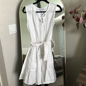 Karina Grimaldi white 100% linen dress